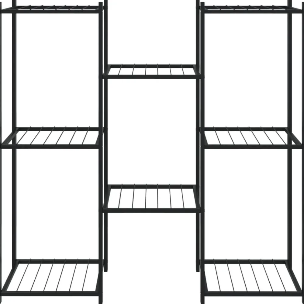 Sale FinePRICE Kukkateline pyörillä 83x25x83,5 cm musta rauta