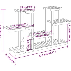 New FinePRICE Kukkateline 81x25x75,5 cm, kuusta