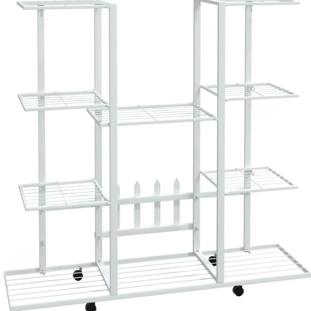 Best FinePRICE Kukkateline 94,5x25x89 cm rauta Valkoinen