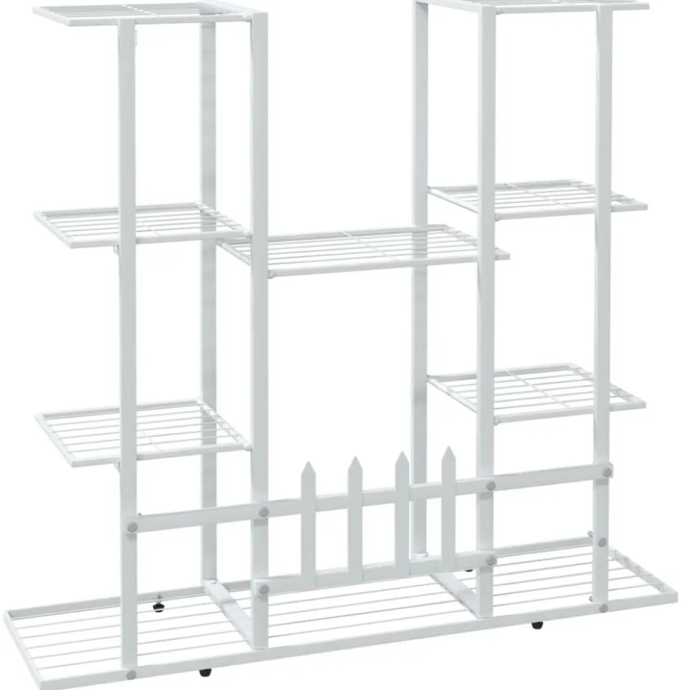 Best FinePRICE Kukkateline 94,5x25x89 cm rauta Valkoinen