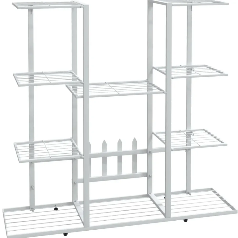 Best FinePRICE Kukkateline 94,5x25x89 cm rauta Valkoinen