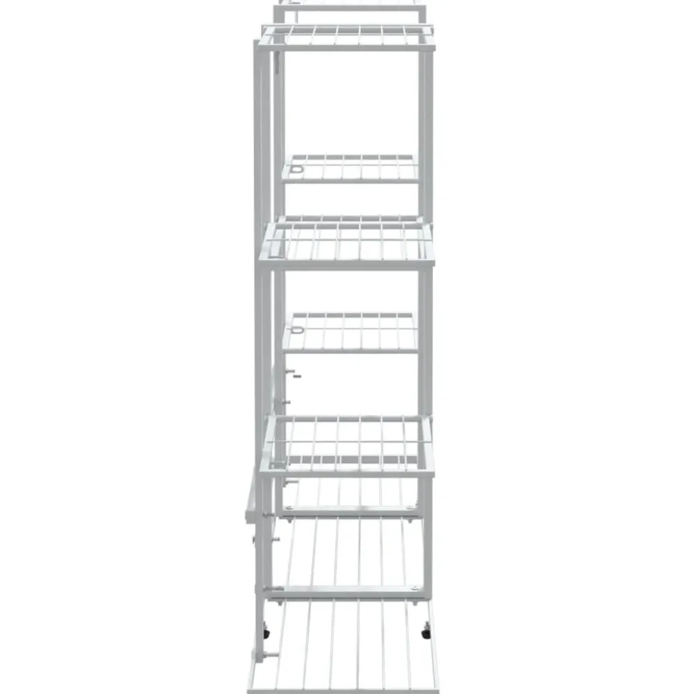 Best FinePRICE Kukkateline 94,5x25x89 cm rauta Valkoinen