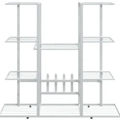 Best FinePRICE Kukkateline 94,5x25x89 cm rauta Valkoinen