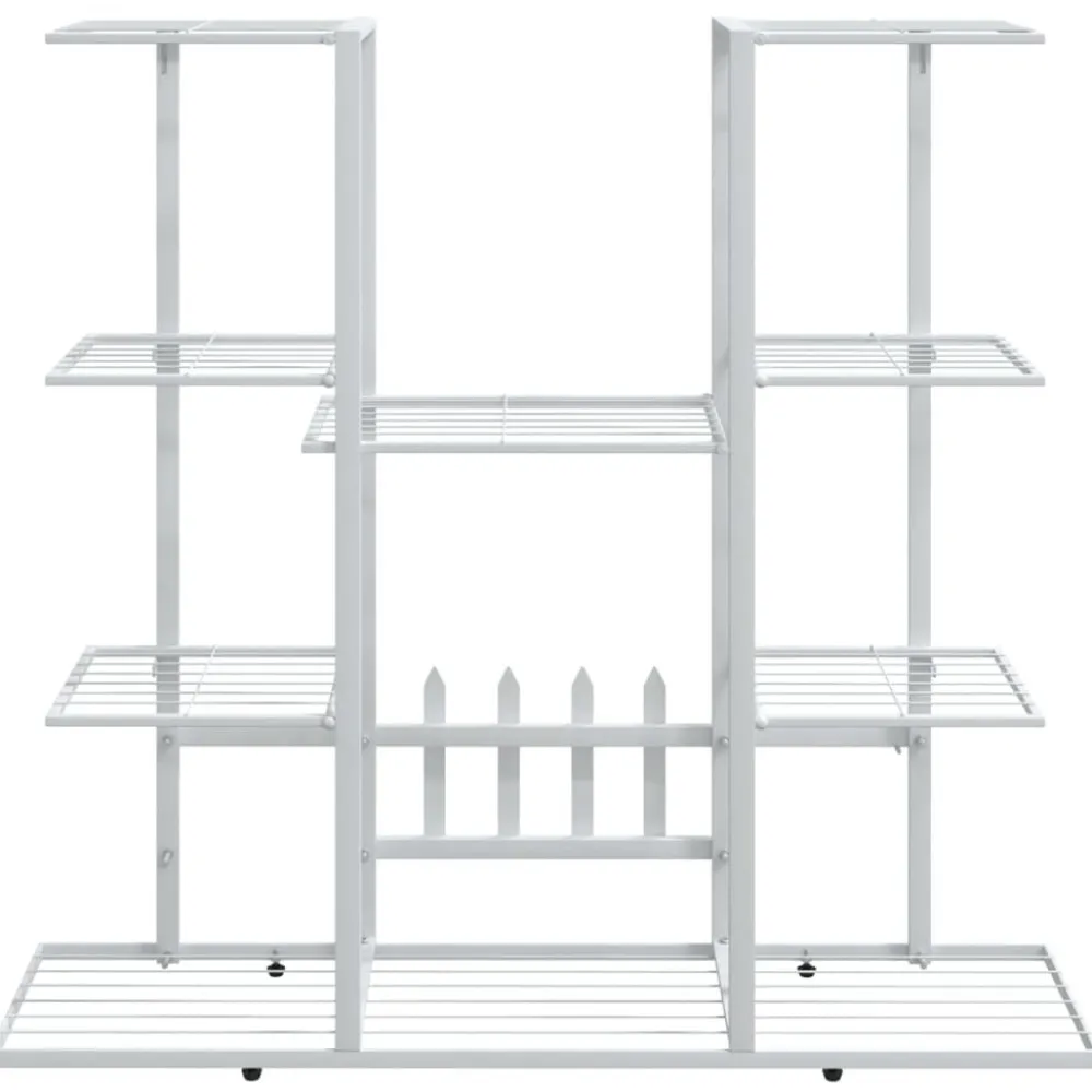 Best FinePRICE Kukkateline 94,5x25x89 cm rauta Valkoinen