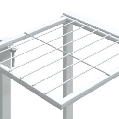 Best FinePRICE Kukkateline 94,5x25x89 cm rauta Valkoinen
