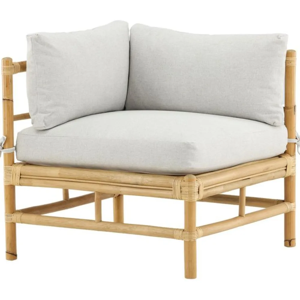 Online Venture Home Kulmamoduuli Cane -sohvaan, luonnollinen bambu/vaaleanharmaa