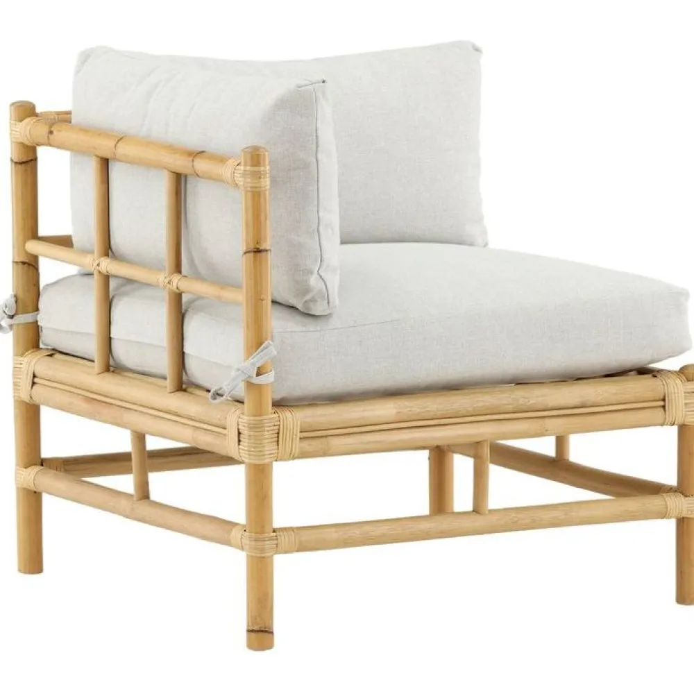 Online Venture Home Kulmamoduuli Cane -sohvaan, luonnollinen bambu/vaaleanharmaa