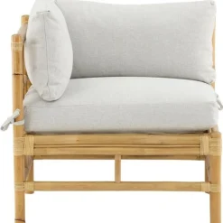 Online Venture Home Kulmamoduuli Cane -sohvaan, luonnollinen bambu/vaaleanharmaa