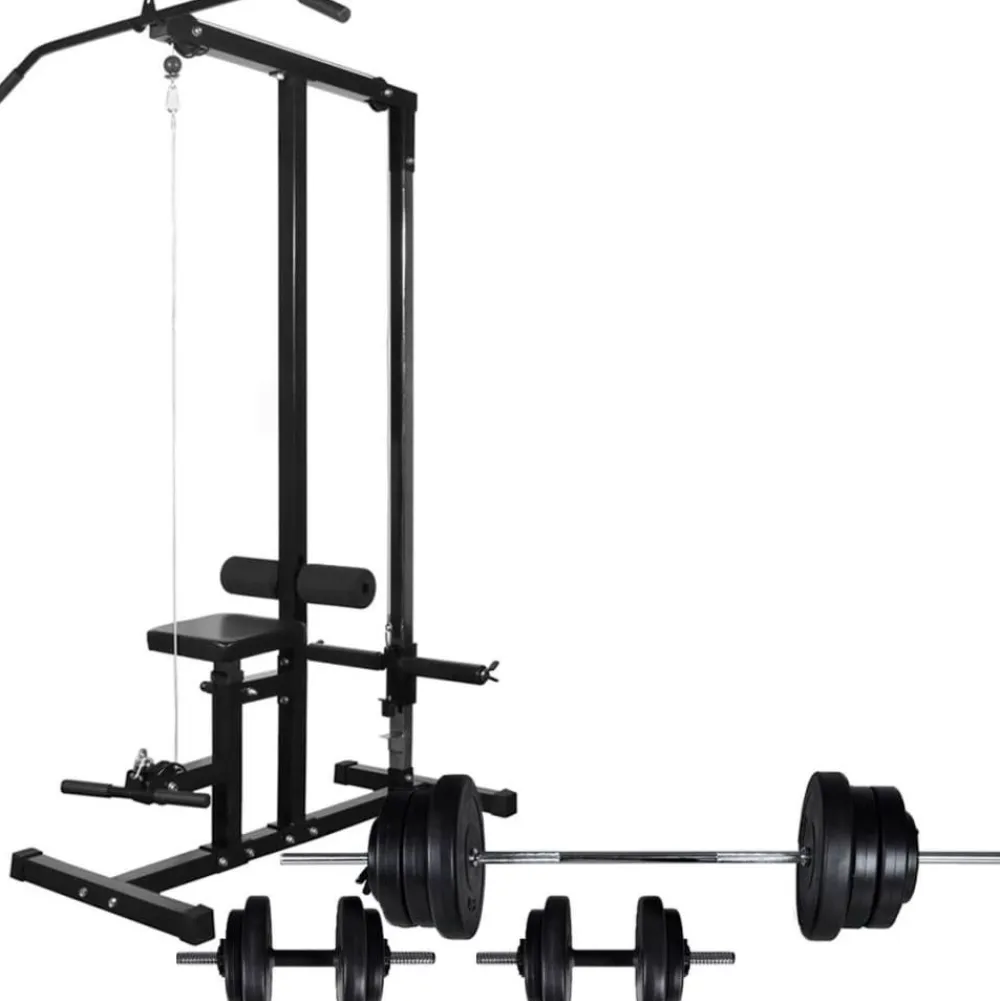 Clearance FinePRICE Kuntolaite levytanko- ja käsipainosarjalla 60,5 kg
