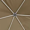 Clearance FinePRICE Kuusikulmainen pop-up katos sivuseinillä 3,6x3,1m 220g/m² taupe
