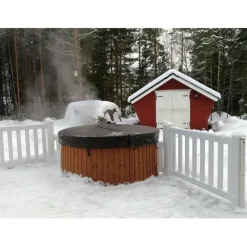 Discount SpaDealers Kylpytynnyri kaasukamiinalla City-Palju Arctic 4-6 hlöä 1200l brown/graphite black