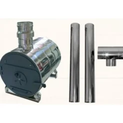 Clearance Vilpra Kylpytynnyrin ulkopuolinen kamiina VP2, sisältää piipun 2m, 30kW