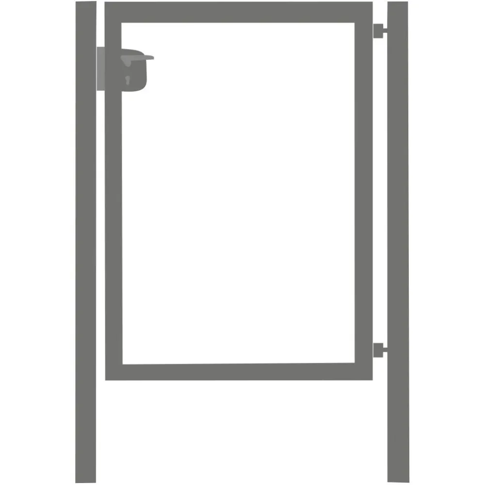 Clearance AB Polar Käyntiportin runko , korkeus 95cm, leveys 100cm, Locinox lukko, harmaa