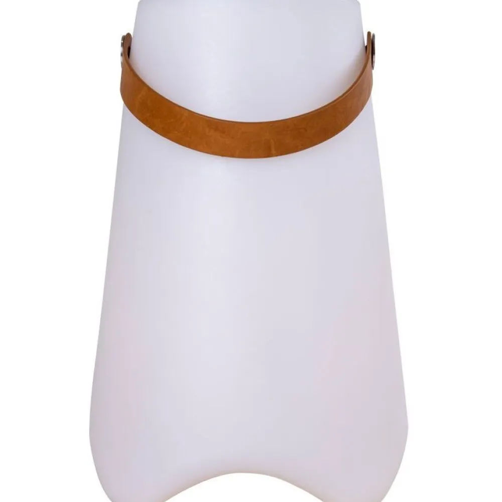 New House Nordic Ladattava lattiavalaisin/viinicooler Bristol, ø25cm, sisä- ja ulkokäyttöön, valkoinen/ruskea