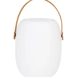 Discount House Nordic Ladattava pöytävalaisin Cardiff, Bluetooth-kaiuttimella, ø18cm, sisä- ja ulkokäyttöön, valkoinen/ruskea