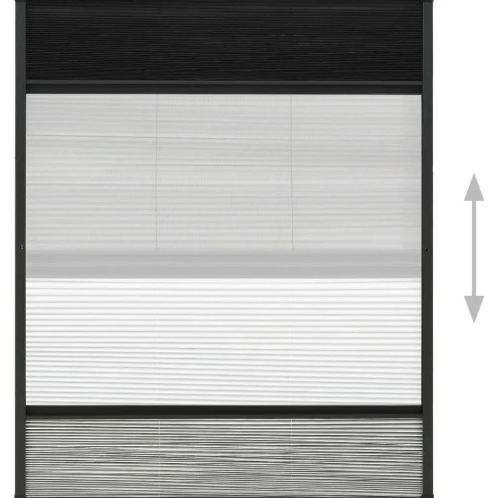 Sale FinePRICE Laskostettu hyönteisverkko ikkunaan alumiini 60x80 cm kaihdin