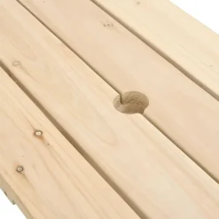 New FinePRICE Lasten piknikpöytä 4 lapselle aurinkovarjolla täysi kuusi (81618)