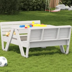 Outlet FinePRICE Lasten piknikpöytä 88x122x58 cm, eri materiaaleja ja värejä (33989)
