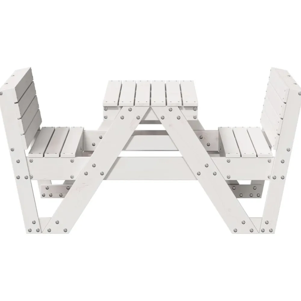 Outlet FinePRICE Lasten piknikpöytä 88x122x58 cm, eri materiaaleja ja värejä (33989)