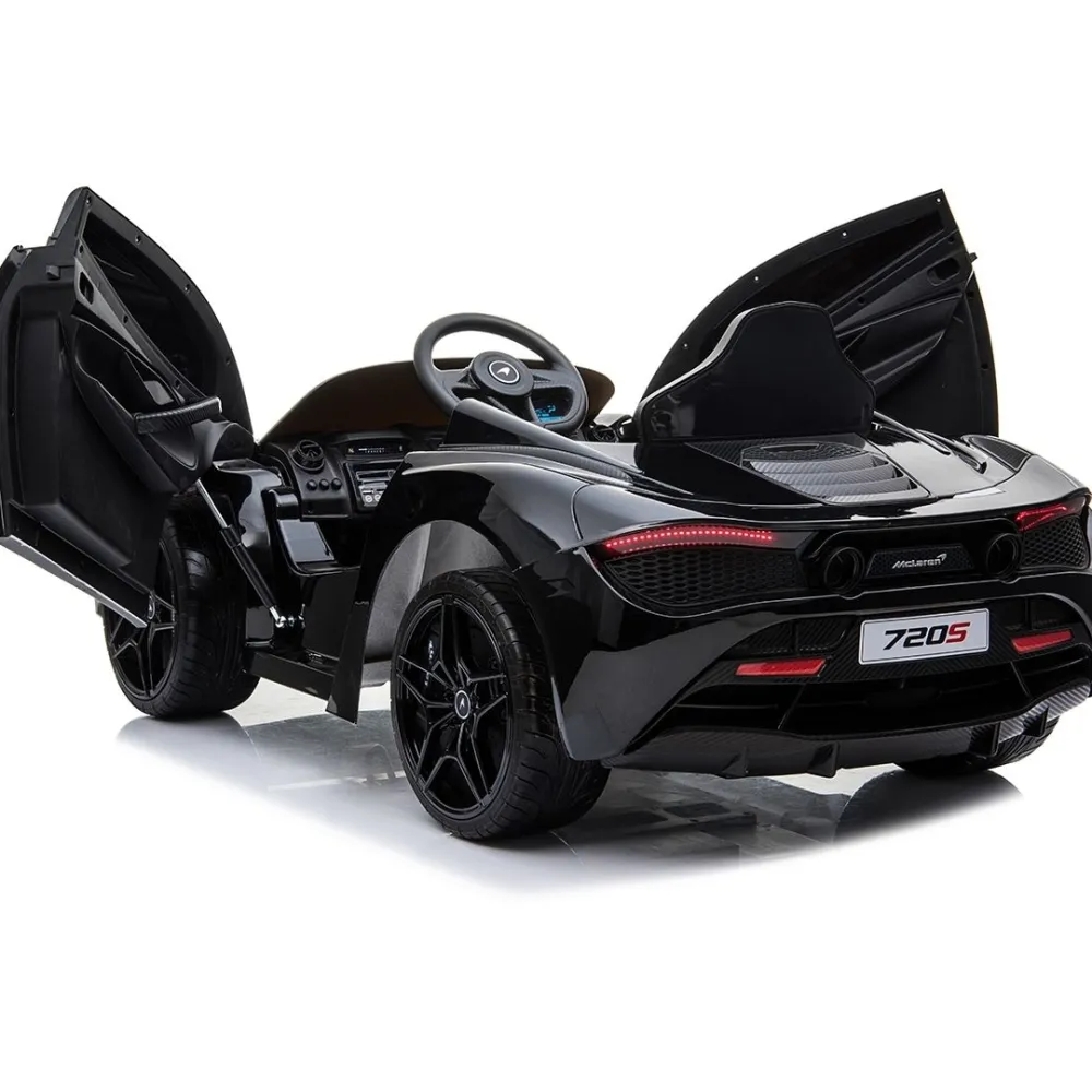 Best Nordic Play Lasten sähköauto McLaren 720S 12Vn kumipintarenkaat nahkaistuin musta