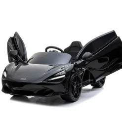 Best Nordic Play Lasten sähköauto McLaren 720S 12Vn kumipintarenkaat nahkaistuin musta