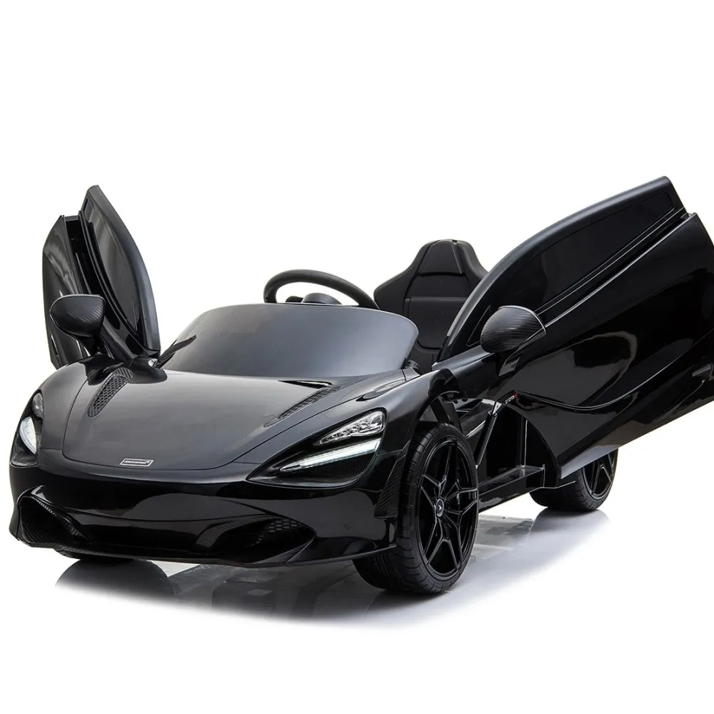 Best Nordic Play Lasten sähköauto McLaren 720S 12Vn kumipintarenkaat nahkaistuin musta