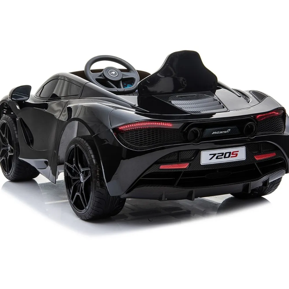 Best Nordic Play Lasten sähköauto McLaren 720S 12Vn kumipintarenkaat nahkaistuin musta