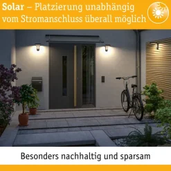 New Paulmann Lattiavalaisin aurinkokennolla Pauleen Sunshine Coziness, 3000K, musta/harmaa