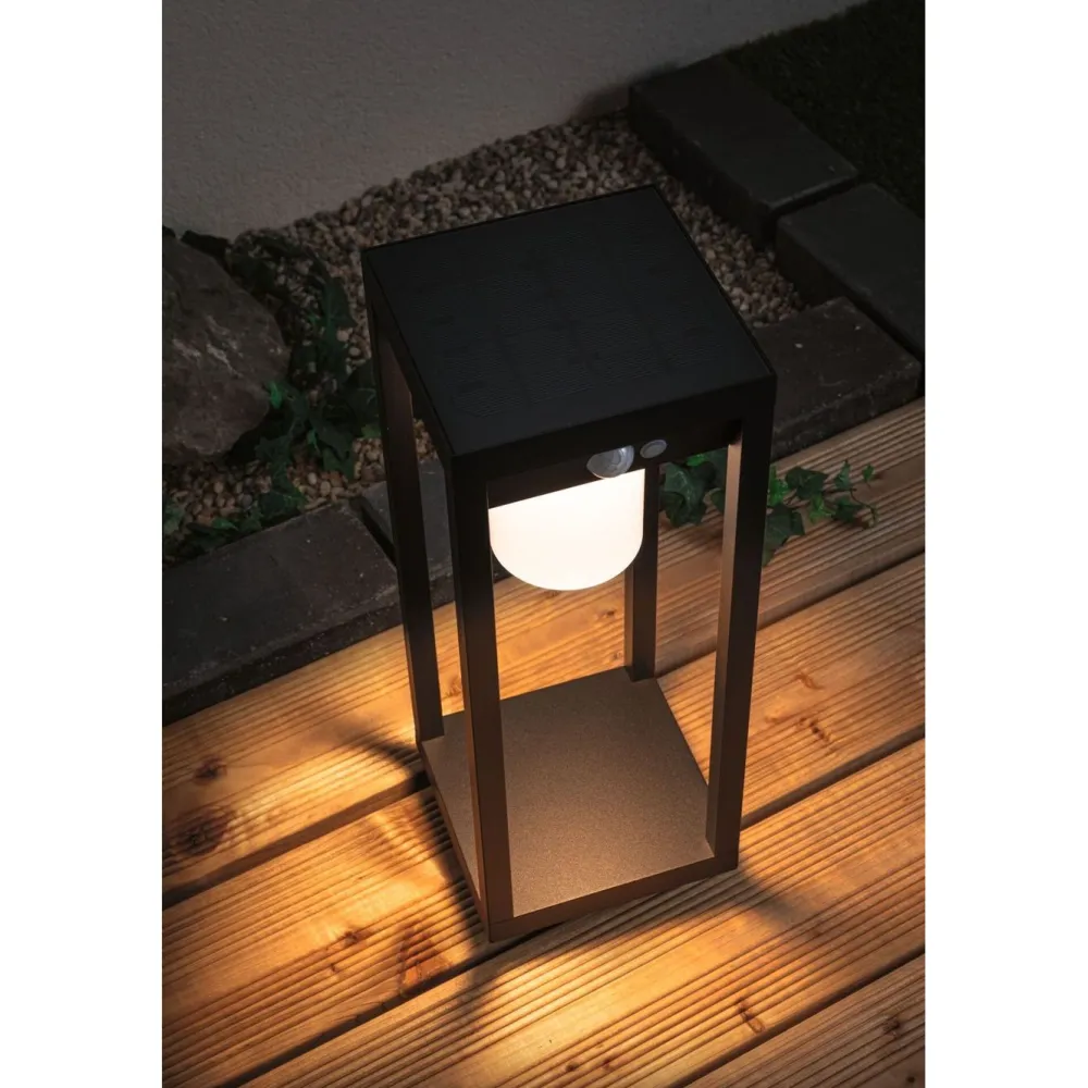 Sale Paulmann LED-aurinkokennovalaisin Marisol, IP44, 3000K, liiketunnistin, musta