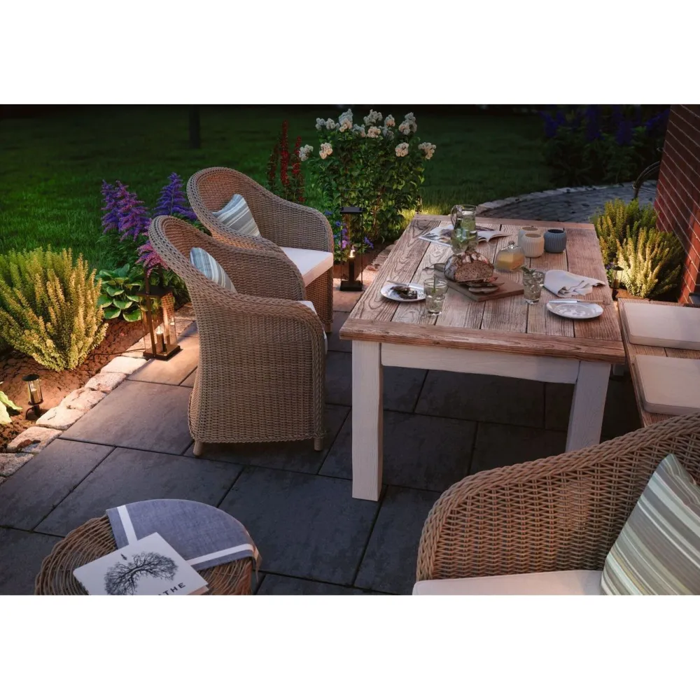 Paulmann LED-lyhty Plug & Shine Classic, 69.5cm, IP44, 1900K, antrasiitti