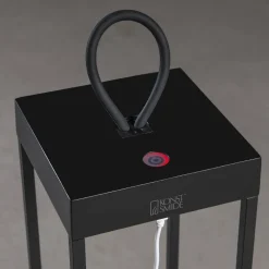 Online Konstsmide LED-lyhtyvalaisin Ravello 50cm ladattava musta