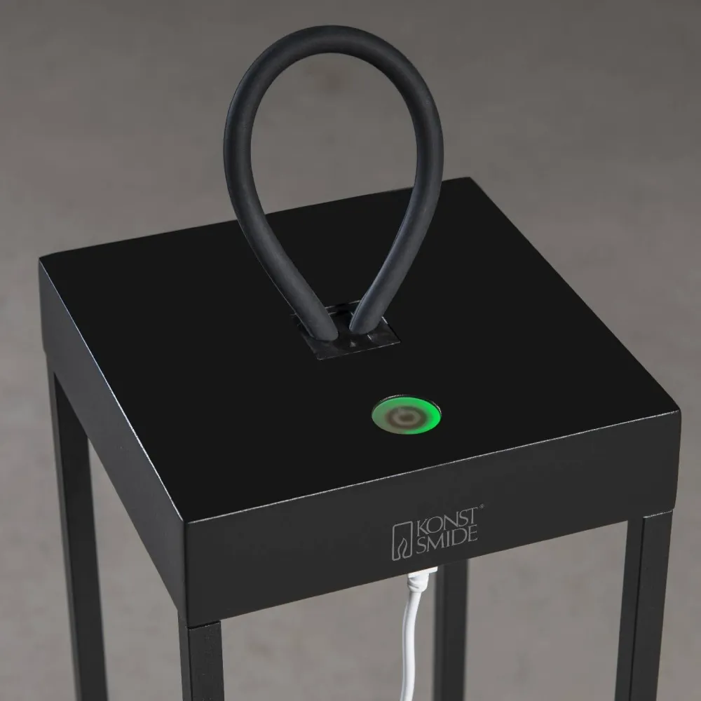 Online Konstsmide LED-lyhtyvalaisin Ravello 30cm ladattava musta