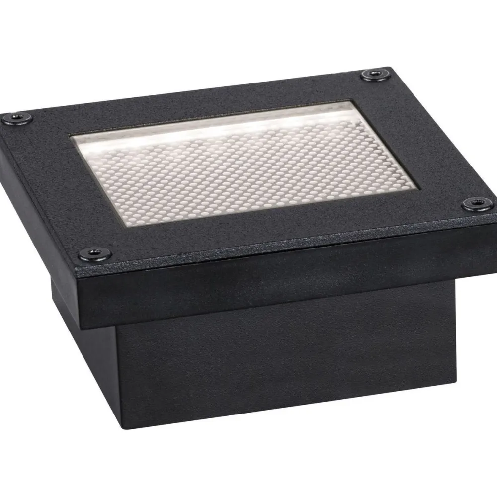 New Paulmann LED-maavalaisin aurinkokennolla Domenic, 8x8cm, IP67, 3000K, musta