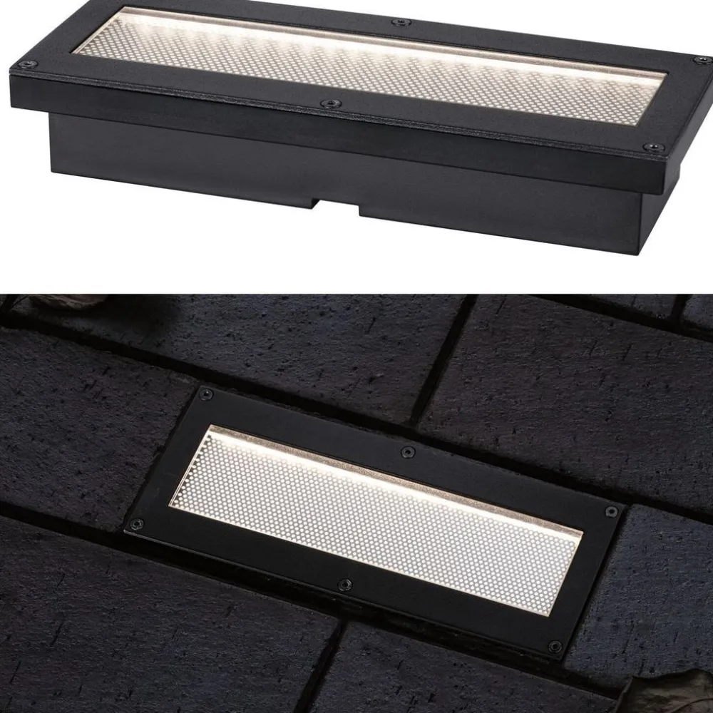 Hot Paulmann LED-maavalaisin aurinkokennolla Domenic, 8x20cm, IP67, 3000K, musta