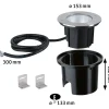 Clearance Paulmann LED-maavalaisin Durea, IP67, 15.3cm, 3000K, 75°, rst