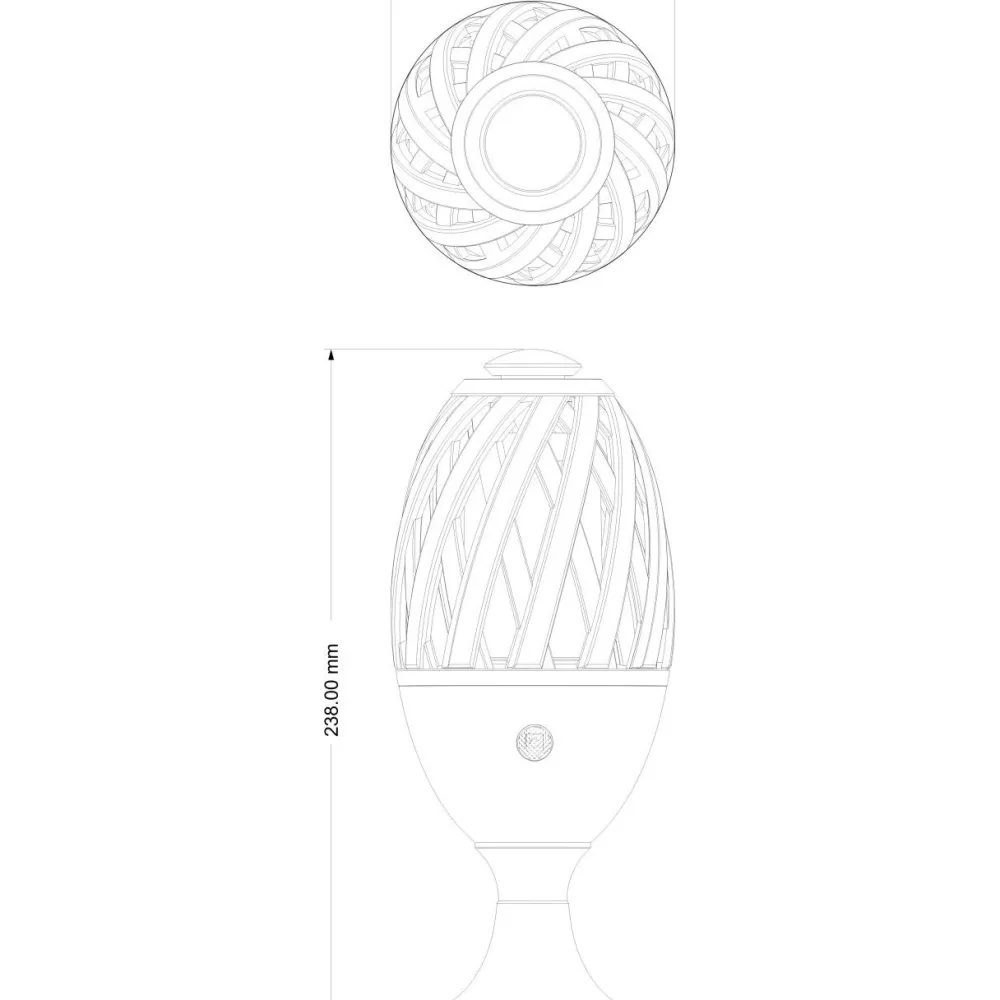 Best Globo LED-pöytävalaisin Leon Ø10x23,8cm 1,4W antrasiitti