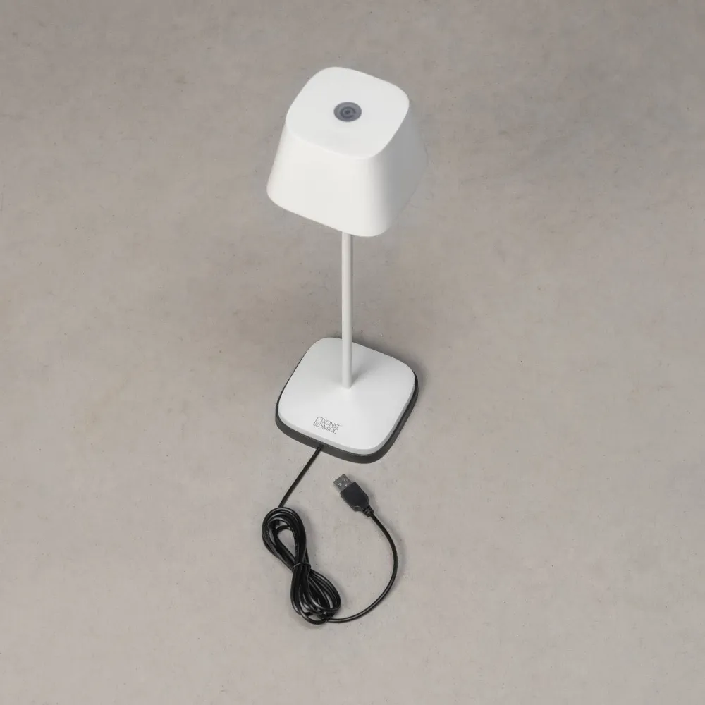 New Konstsmide LED-pöytävalaisin Capri ladattava valkoinen