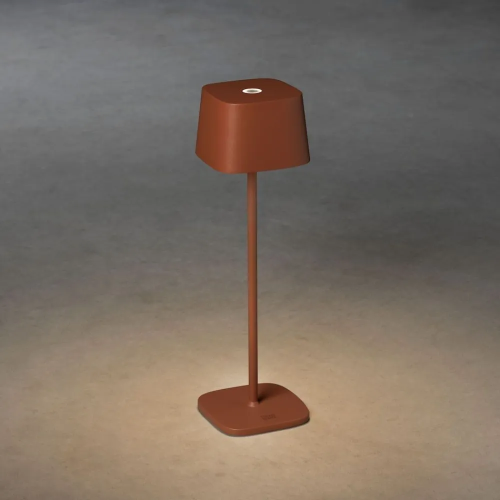 Hot Konstsmide LED-pöytävalaisin Lounge Capri 7814-960, ladattava, terrakotta