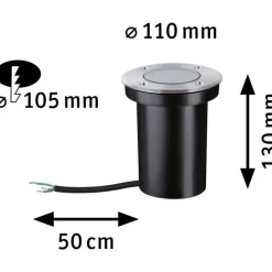 Outlet Paulmann LED-terassivalaisin, IP65, 110mm, 2200K, rst