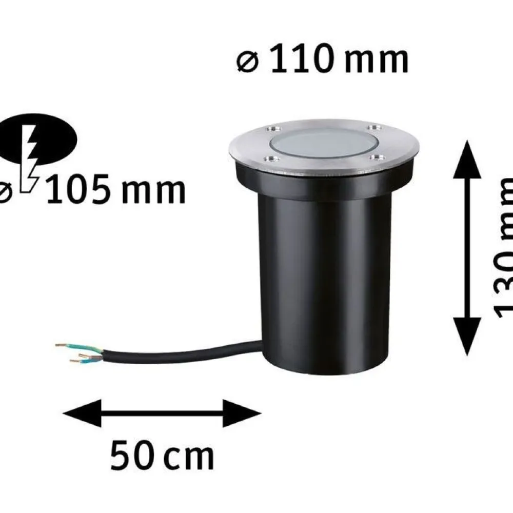 Outlet Paulmann LED-terassivalaisin, IP65, 110mm, 2200K, rst