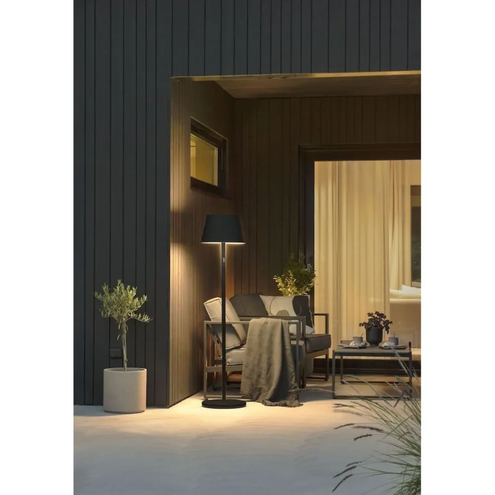 Best Konstsmide LED-terassivalaisin Lounge Pomezia 7824-750, ladattava, musta