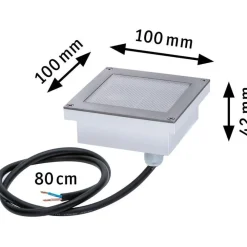 Sale Paulmann LED-terassivalaisin liiketunnistimella Brick, IP67, 10x10cm, 3000K, alumiini