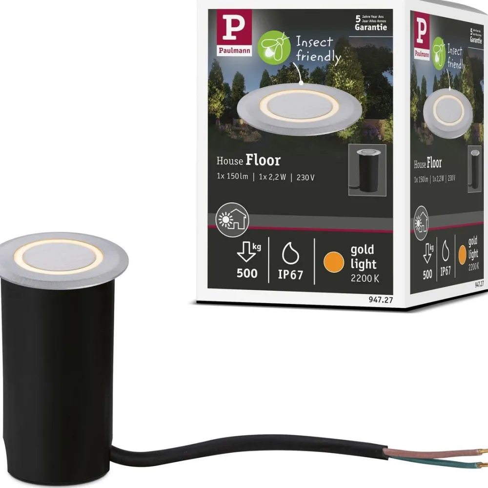 Online Paulmann LED-terassivalaisin , IP67, 50mm, 2200K, alumiini