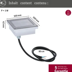 Clearance Paulmann LED-terassivalaisin Brick, Smart Home Zigbee 3.0, IP67, 10x10cm, säädettävä värilämpötila, rst