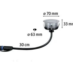 Paulmann LED-terassivalaisin Plug & Shine Floor, Smart Home Zigbee 3.0, IP67, RGBW+, 2W, rst