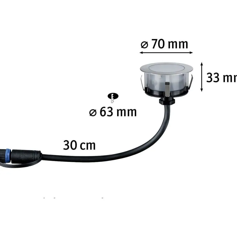 Paulmann LED-terassivalaisin Plug & Shine Floor, Smart Home Zigbee 3.0, IP67, RGBW+, 2W, rst