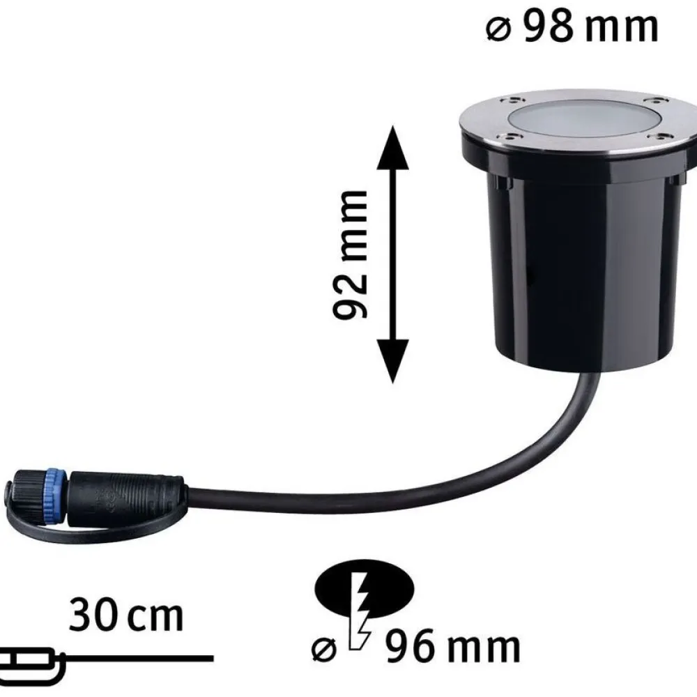 Outlet Paulmann LED-terassivalaisin Plug & Shine Floor, IP67, 2200K, 4.5W, antrasiitti