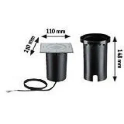 Sale Paulmann LED-terassivalaisin Floor, Smart Home Zigbee 3.0, IP67, 11x11cm, RGBW+, harjattu rauta