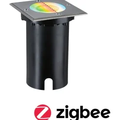 Sale Paulmann LED-terassivalaisin Floor, Smart Home Zigbee 3.0, IP67, 11x11cm, RGBW+, harjattu rauta