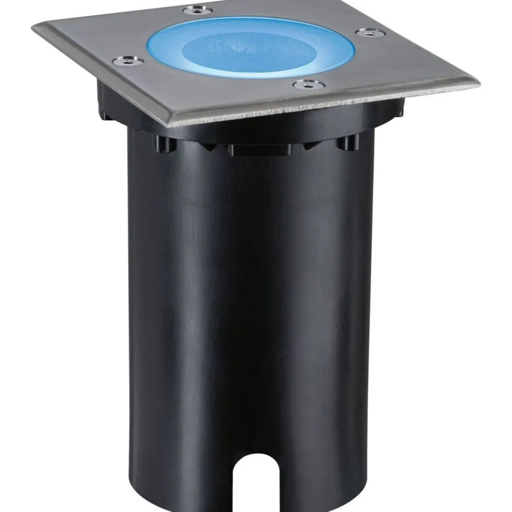 Sale Paulmann LED-terassivalaisin Floor, Smart Home Zigbee 3.0, IP67, 11x11cm, RGBW+, harjattu rauta